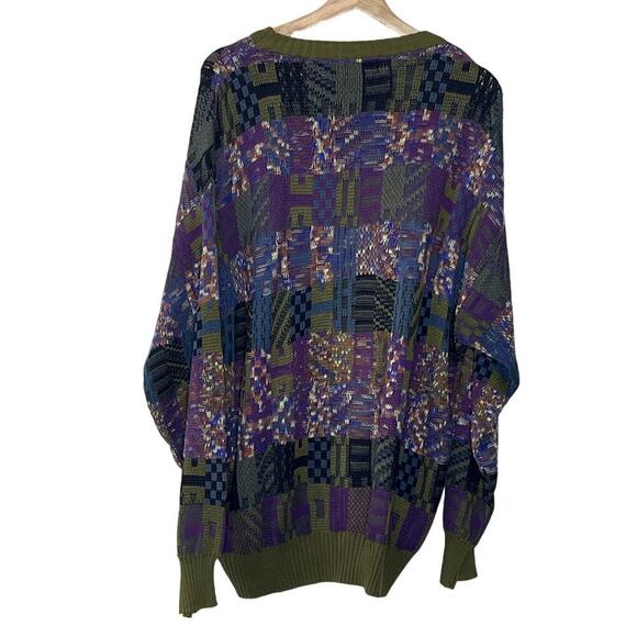 BACHRACH MULTICOLOR MEN'S  KNIT SWEATER SIZE L - Picture 2 of 9